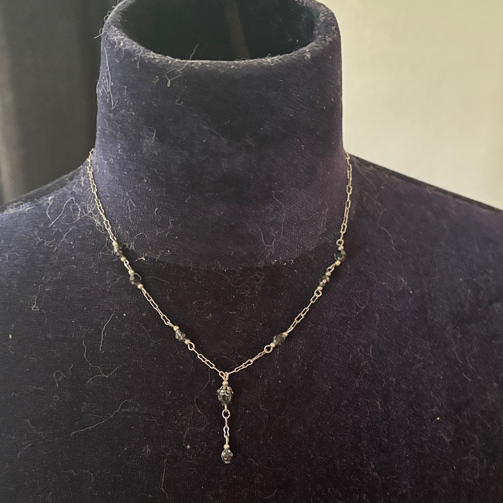 Elegant Black Beaded Necklace
